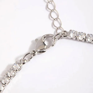 White Water Drop Rhinestone Crystal Necklace