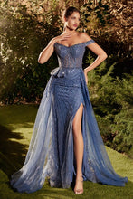 Load image into Gallery viewer, A1278 EMBELLISHED OFF THE SHOULDER GOWN
