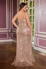 Load image into Gallery viewer, Ladivine CC398 - STRAPLESS BEADED FITTED GOWN
