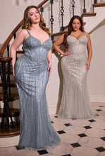 Load image into Gallery viewer, Ladivine CC398 - STRAPLESS BEADED FITTED GOWN
