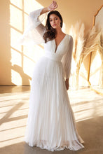 Load image into Gallery viewer, ELEGANTLY FLOWING PLEATED CHIFFON GOWN
