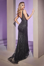Load image into Gallery viewer, CD935 Ladivine Couture beaded Fit &amp; Flare Gown
