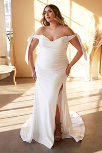 PLEATED MERMAID LUXE JERSEY GOWN