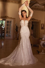 Load image into Gallery viewer, LONG SLEEVE LACE BRIDAL GOWN
