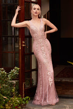 Load image into Gallery viewer, CD981 Ladivine Pastel beaded lace column dress
