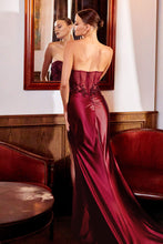 Load image into Gallery viewer, CDS406 Ladivine Fitted satin corset gown
