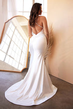 Load image into Gallery viewer, ALLURING OPEN BACK STRETCH SATIN MERMAID WEDDING GOWN
