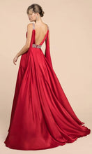 Load image into Gallery viewer, A0065 Cinderella Divine Satin A line with cape sleeve
