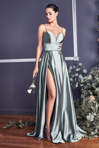 Ladivine - CJ523 - Classic satin A-line Gown