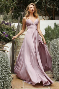 Ladivine 7485 - Soft Satin A-Line Gown