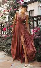 Load image into Gallery viewer, Ladivine 7485 - Soft Satin A-Line Gown
