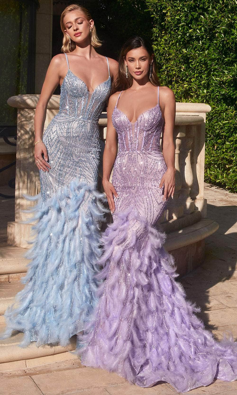 Ladivine CC2308 - Embellished Sleeveless Prom Gown