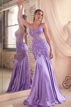 Load image into Gallery viewer, CDS470 Beaded Appliqued Illusion Evening Gown
