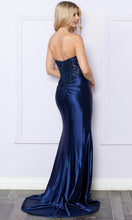 Load image into Gallery viewer, E1284 - Beaded Embroidered Strapless Prom Dress
