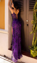 Load image into Gallery viewer, G1363 - Sequined Plunging V-Neck Evening Dress
