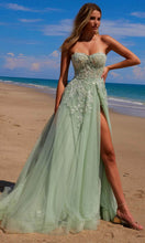 Load image into Gallery viewer, Nox Anabel G1371 - Strapless Floral Applique A-line Gown
