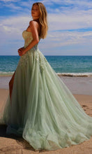 Load image into Gallery viewer, Nox Anabel G1371 - Strapless Floral Applique A-line Gown
