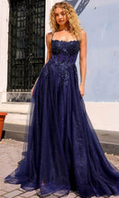 Load image into Gallery viewer, Nox Anabel G1405 - Scoop Lace Appliqued Prom Dress with Slit
