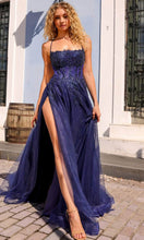 Load image into Gallery viewer, Nox Anabel G1405 - Scoop Lace Appliqued Prom Dress with Slit
