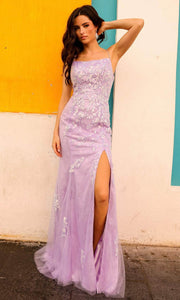 P1401 - Scoop Sequin Lace Prom Dress