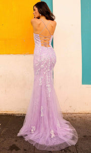 P1401 - Scoop Sequin Lace Prom Dress