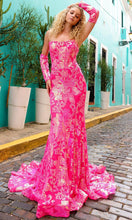 Load image into Gallery viewer, Nox Anabel R1268 - Floral Sequin Mermaid Evening Dress
