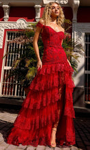 Load image into Gallery viewer, R1301 - Applique Trumpet Prom Dress
