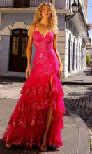 Load image into Gallery viewer, T1337 - Sleeveless Ruffled Trumpet Prom Dress
