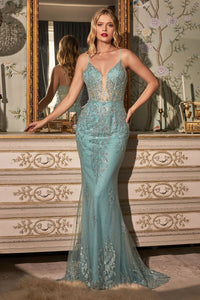 OC007 Ladivine Glittery Mermaid Gown
