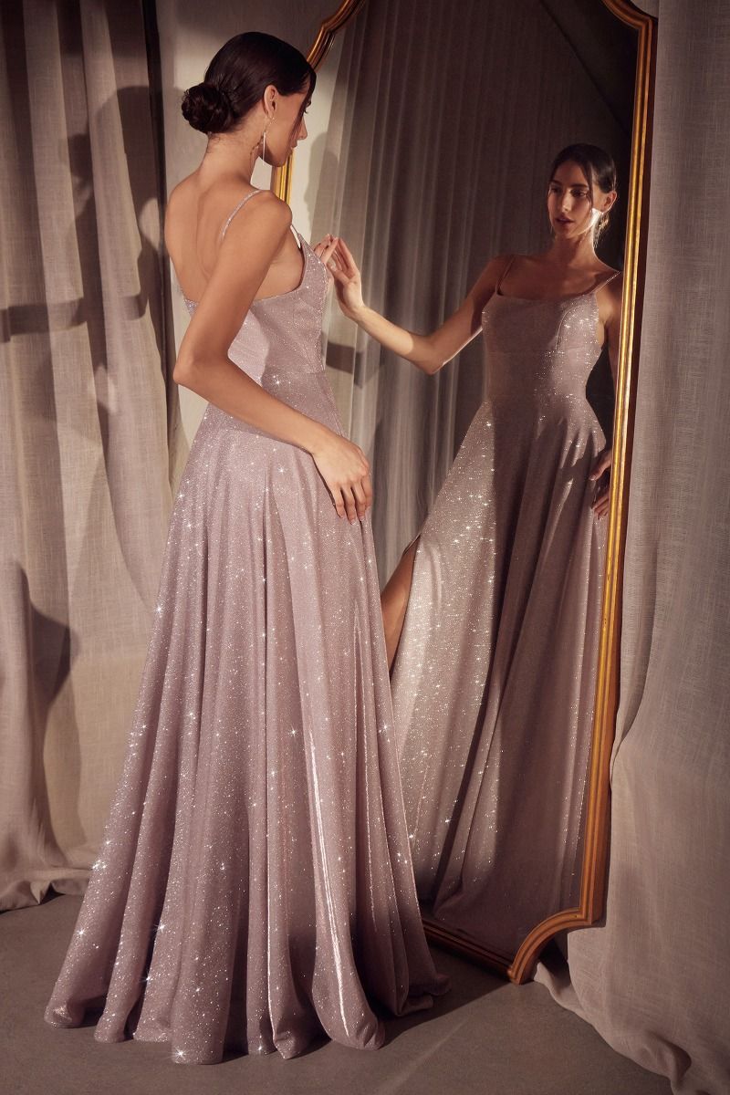 Ladivine T213 - Sparkle Evening Dress Champagne Gold / 3XL Ladivine T213 - Sparkle Evening Dress Champagne Gold / 3XL