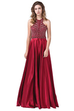 Load image into Gallery viewer, Stunningly beautiful long A line with beaded bodice.
