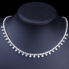 Load image into Gallery viewer, Silver delicate crystal rhinestone necklace
