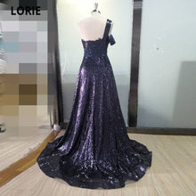 Load image into Gallery viewer, Sequined One Shoulder A-Line Formal Gown
