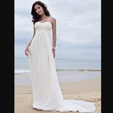 Load image into Gallery viewer, Organza empire waist wedding gown.
