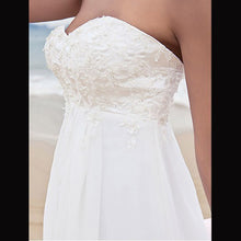 Load image into Gallery viewer, Organza empire waist wedding gown.
